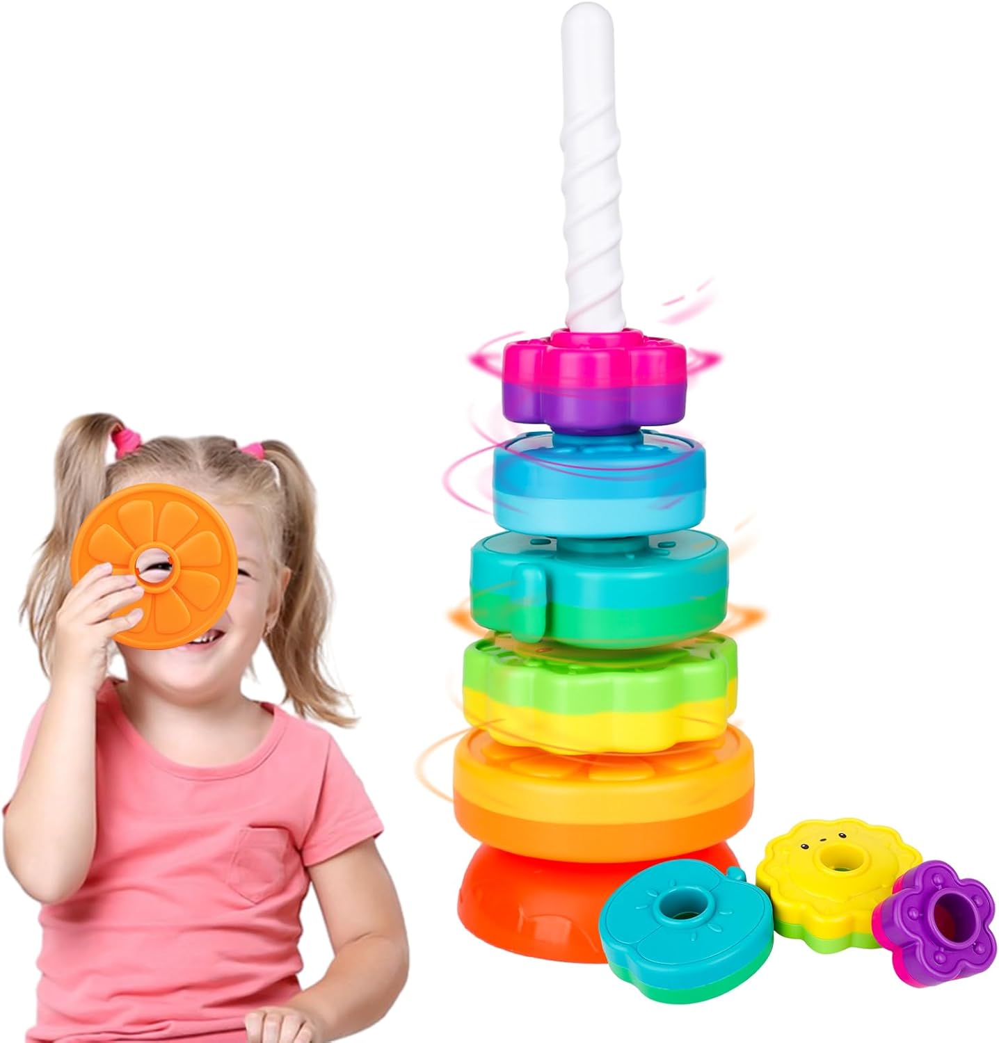 Sensory Stacking Rings Set for Babies and Toddlers