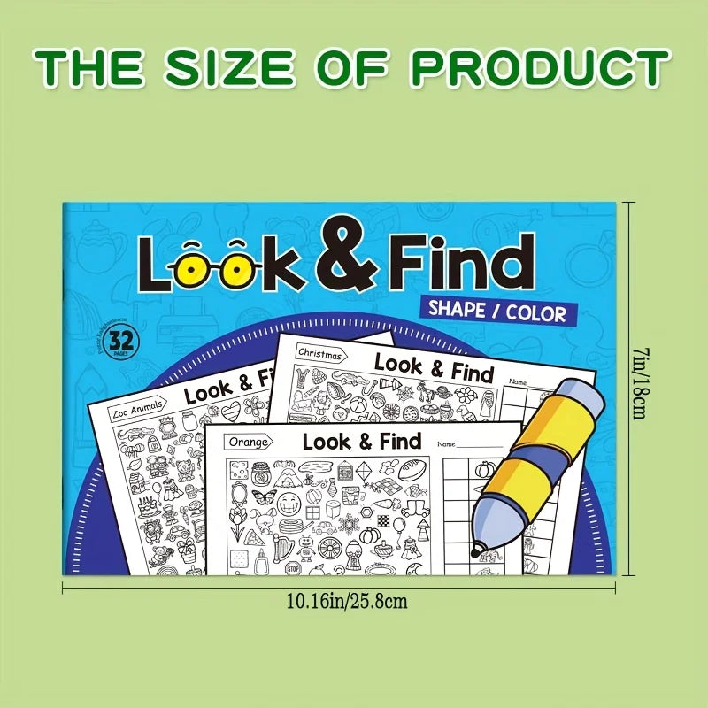 Hidden Object Coloring & Activity Book — 100+ Fun Search Exercises