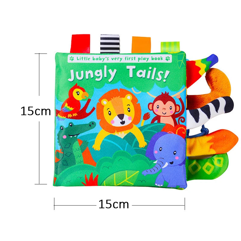 Soft Baby Sensory Cloth Book — 3D Touch & Feel for Ages 0-12 Months