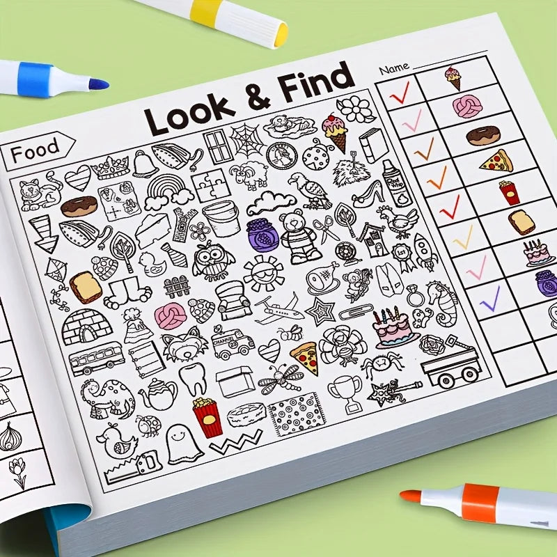 Hidden Object Coloring & Activity Book — 100+ Fun Search Exercises