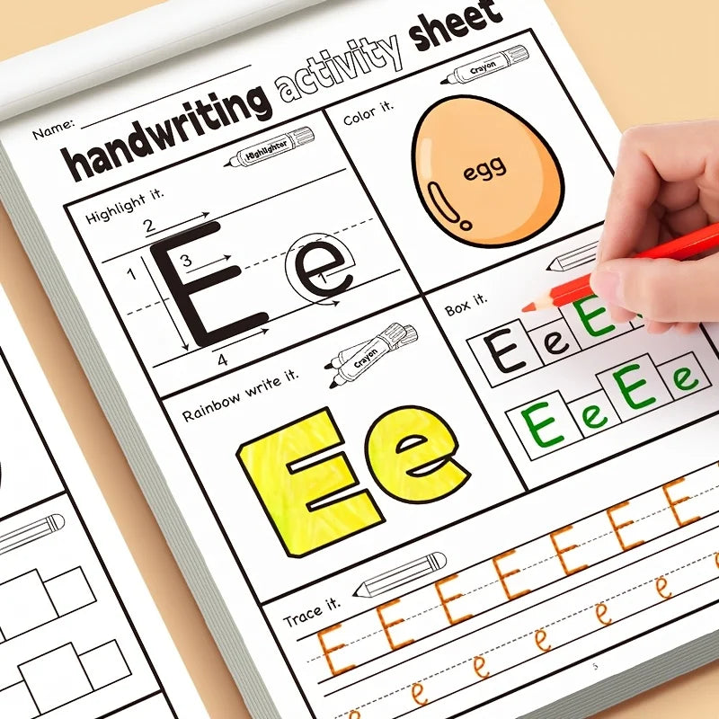 Handwriting Practice Book for Kids Ages 3-6 — Tracing & Letter Writing