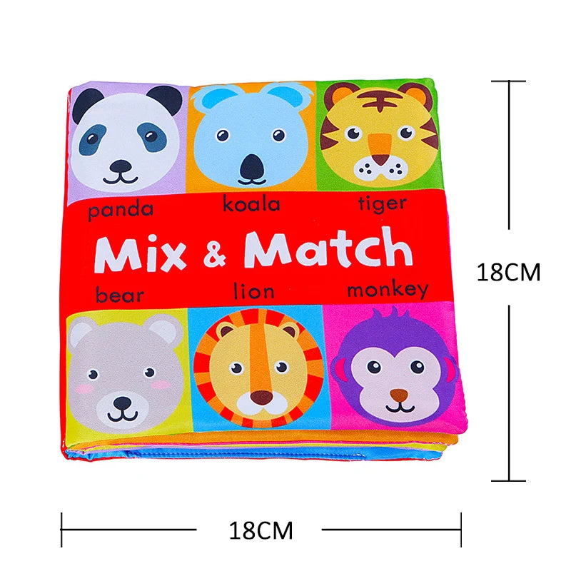 Soft Baby Sensory Cloth Book — 3D Touch & Feel for Ages 0-12 Months
