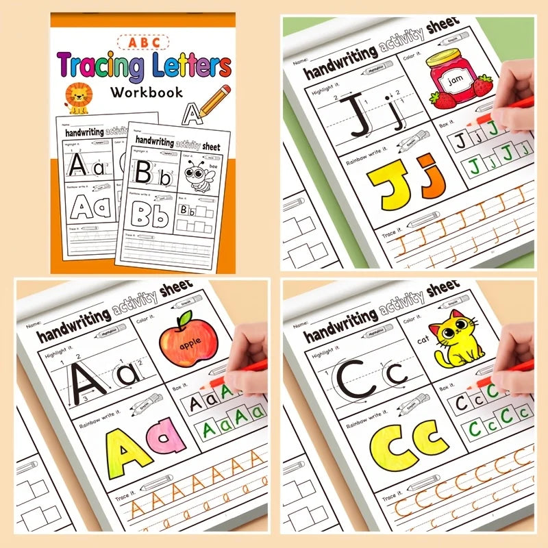 Handwriting Practice Book for Kids Ages 3-6 — Tracing & Letter Writing