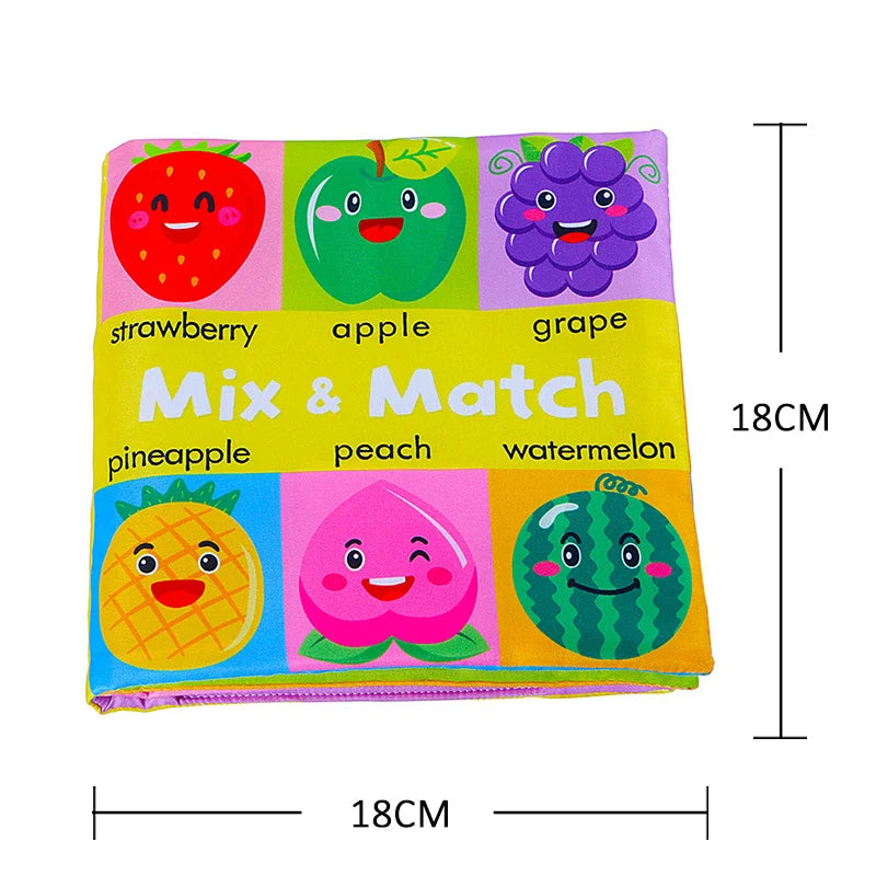Soft Baby Sensory Cloth Book — 3D Touch & Feel for Ages 0-12 Months