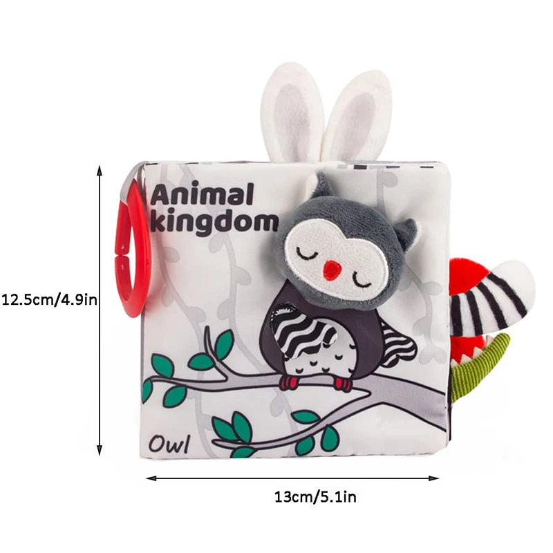 Soft Baby Sensory Cloth Book — 3D Touch & Feel for Ages 0-12 Months