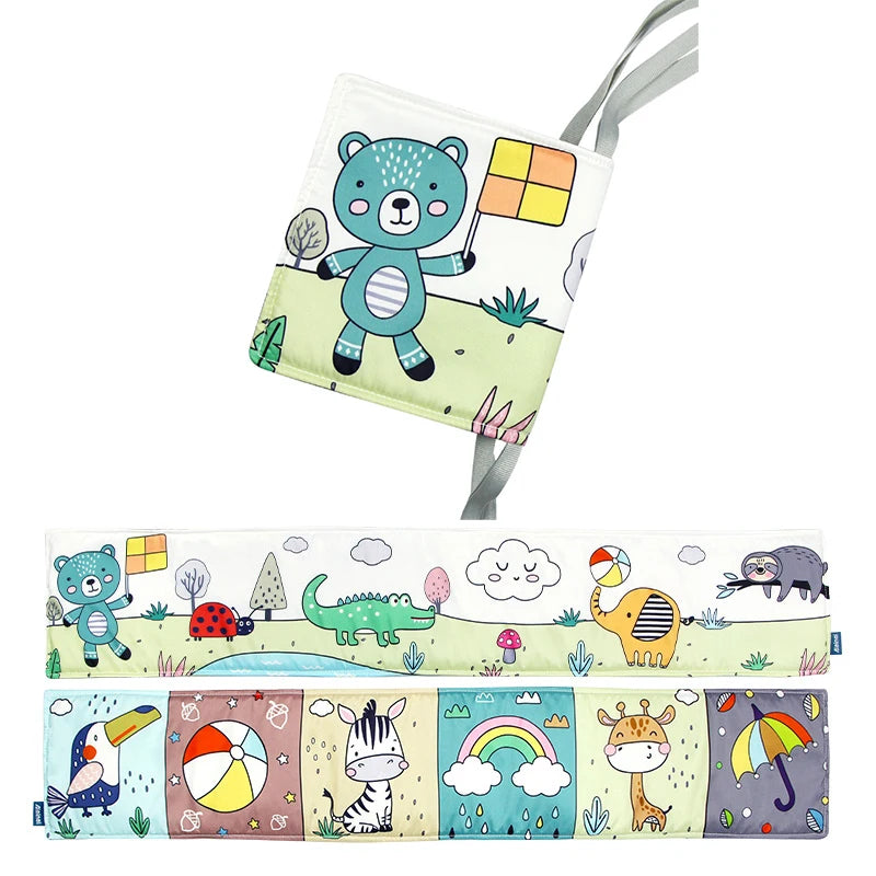 Soft Baby Sensory Cloth Book — 3D Touch & Feel for Ages 0-12 Months