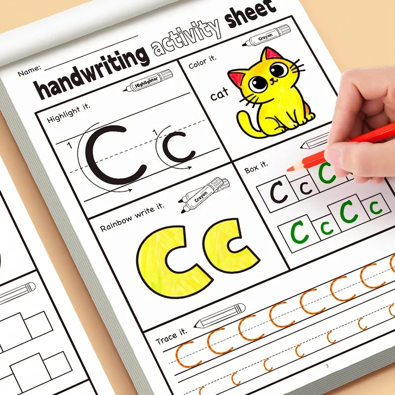Handwriting Practice Book for Kids Ages 3-6 — Tracing & Letter Writing