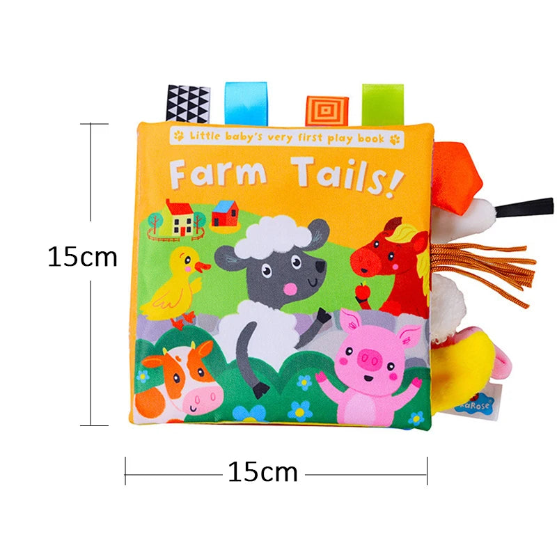 Soft Baby Sensory Cloth Book — 3D Touch & Feel for Ages 0-12 Months