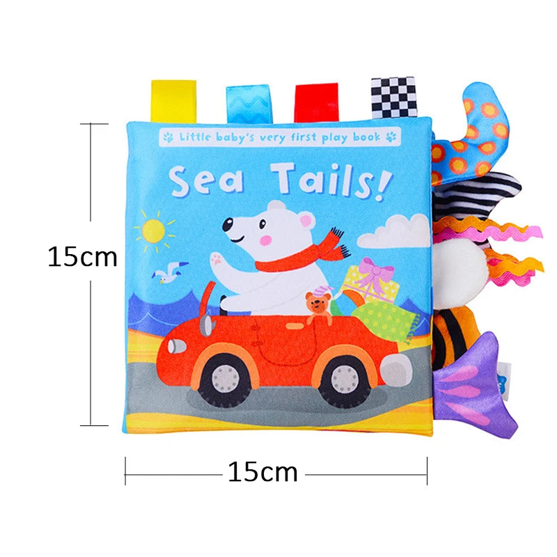 Soft Baby Sensory Cloth Book — 3D Touch & Feel for Ages 0-12 Months