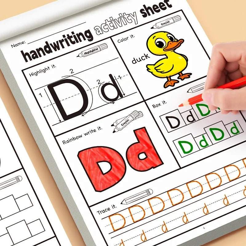 Handwriting Practice Book for Kids Ages 3-6 — Tracing & Letter Writing