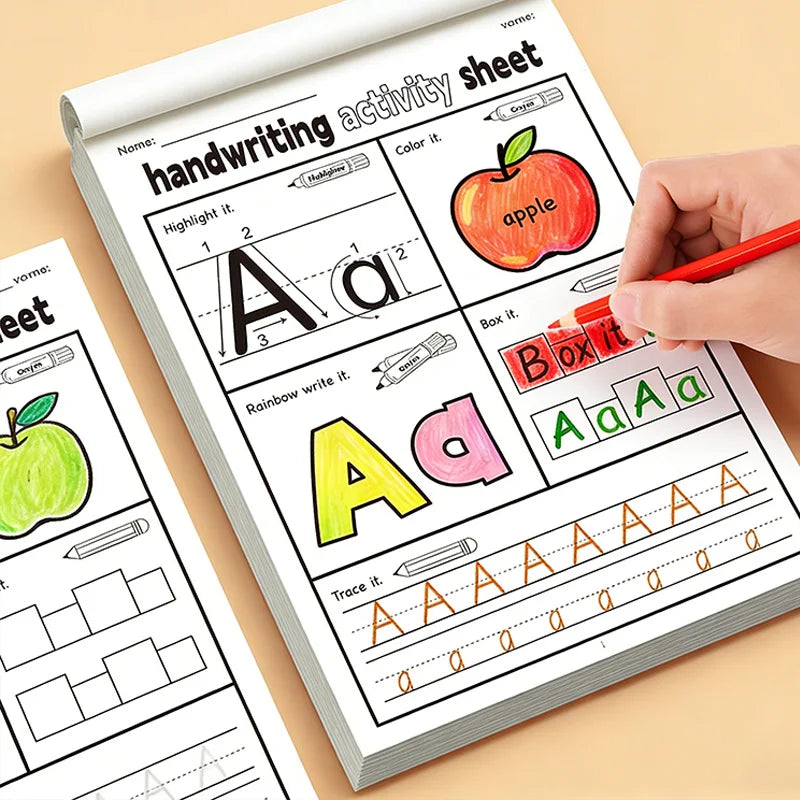 Handwriting Practice Book for Kids Ages 3-6 — Tracing & Letter Writing