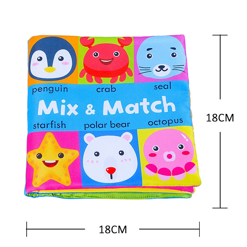 Soft Baby Sensory Cloth Book — 3D Touch & Feel for Ages 0-12 Months