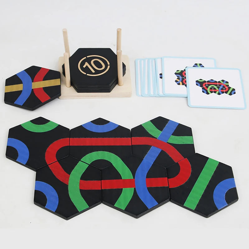 Montessori Shape Matching Puzzle — Logic & Stacking Toy for Kids