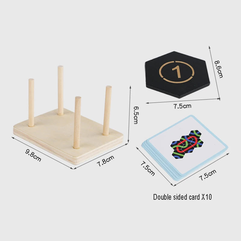 Montessori Shape Matching Puzzle — Logic & Stacking Toy for Kids