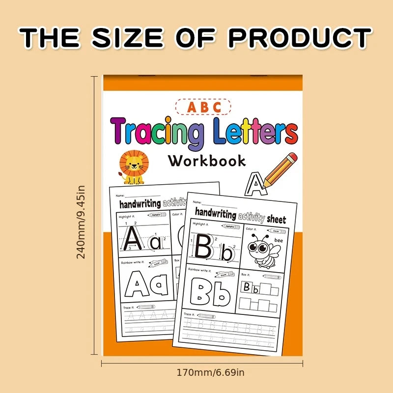 Handwriting Practice Book for Kids Ages 3-6 — Tracing & Letter Writing