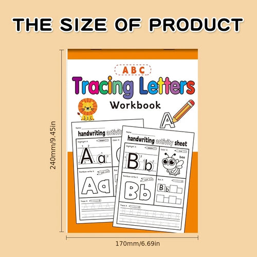 Handwriting Practice Book for Kids Ages 3-6 — Tracing & Letter Writing
