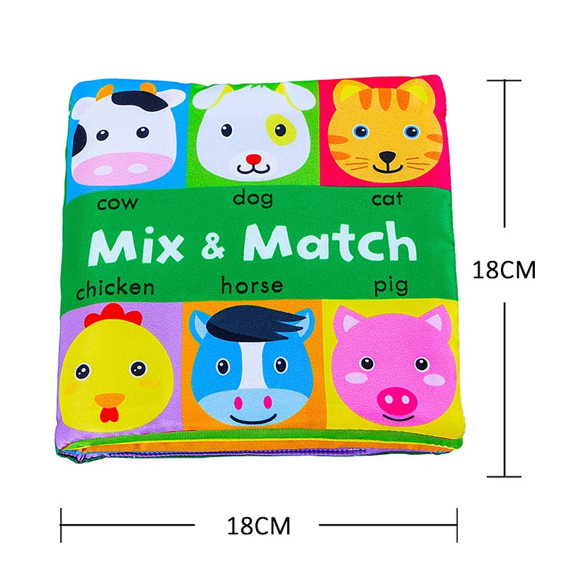 Soft Baby Sensory Cloth Book — 3D Touch & Feel for Ages 0-12 Months