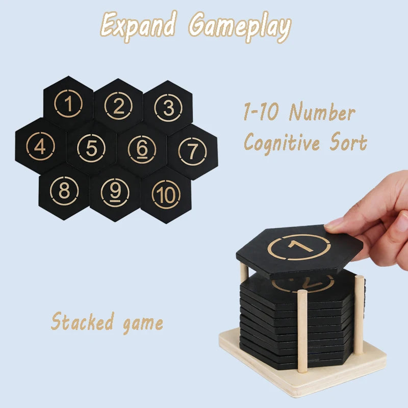 Montessori Shape Matching Puzzle — Logic & Stacking Toy for Kids
