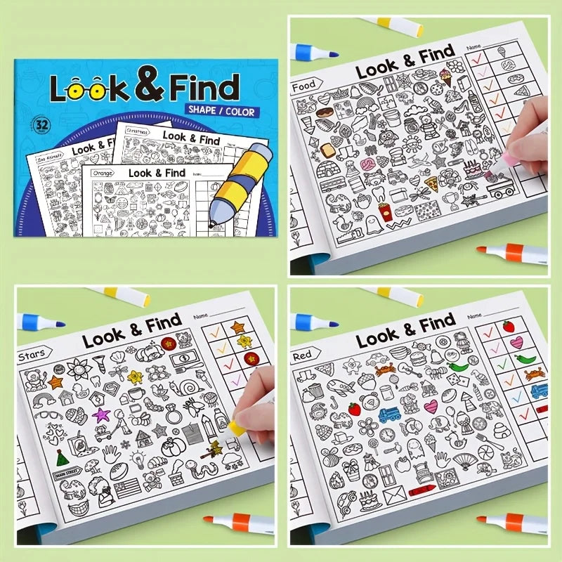 Hidden Object Coloring & Activity Book — 100+ Fun Search Exercises