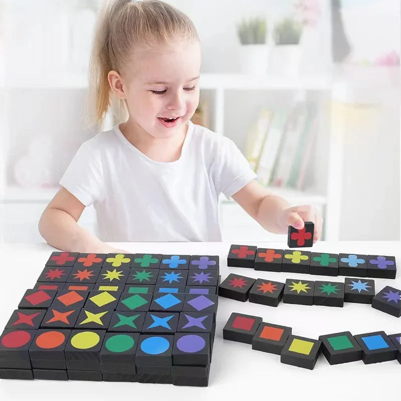 Qwirkle Wooden Strategy Game — Educational Family Board Game for Kids & Adults