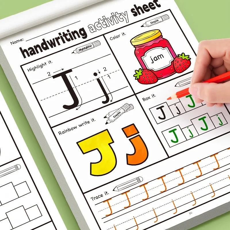 Handwriting Practice Book for Kids Ages 3-6 — Tracing & Letter Writing