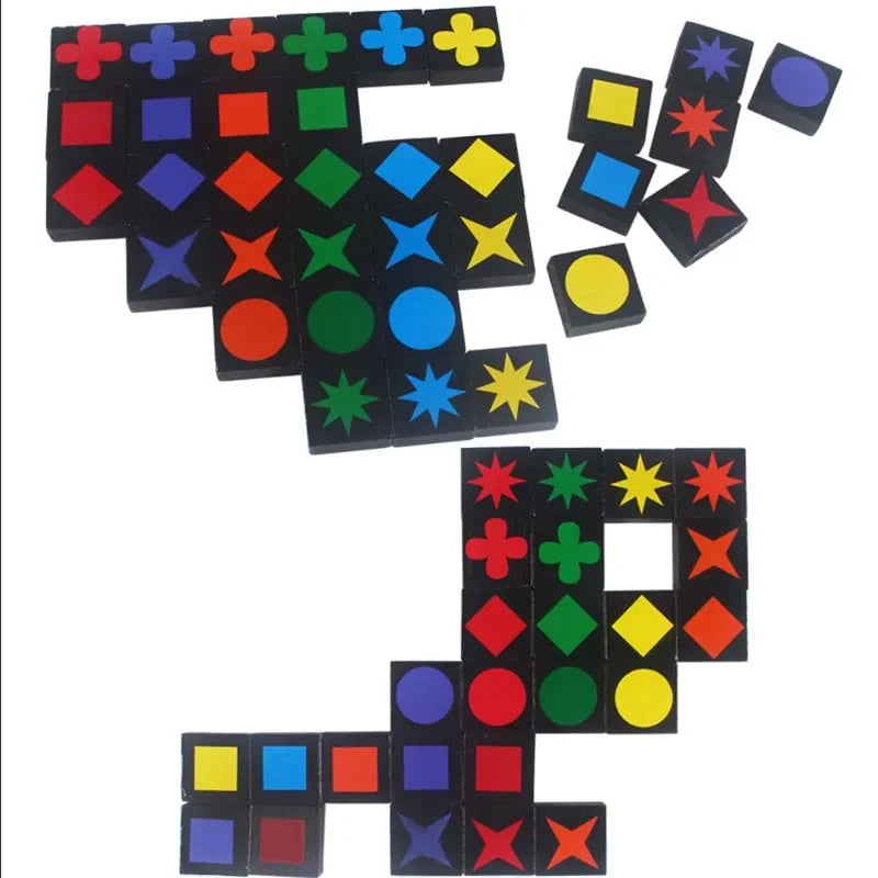 Qwirkle Wooden Strategy Game — Educational Family Board Game for Kids & Adults