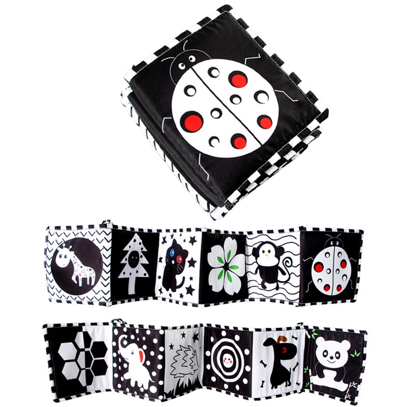 Soft Baby Sensory Cloth Book — 3D Touch & Feel for Ages 0-12 Months