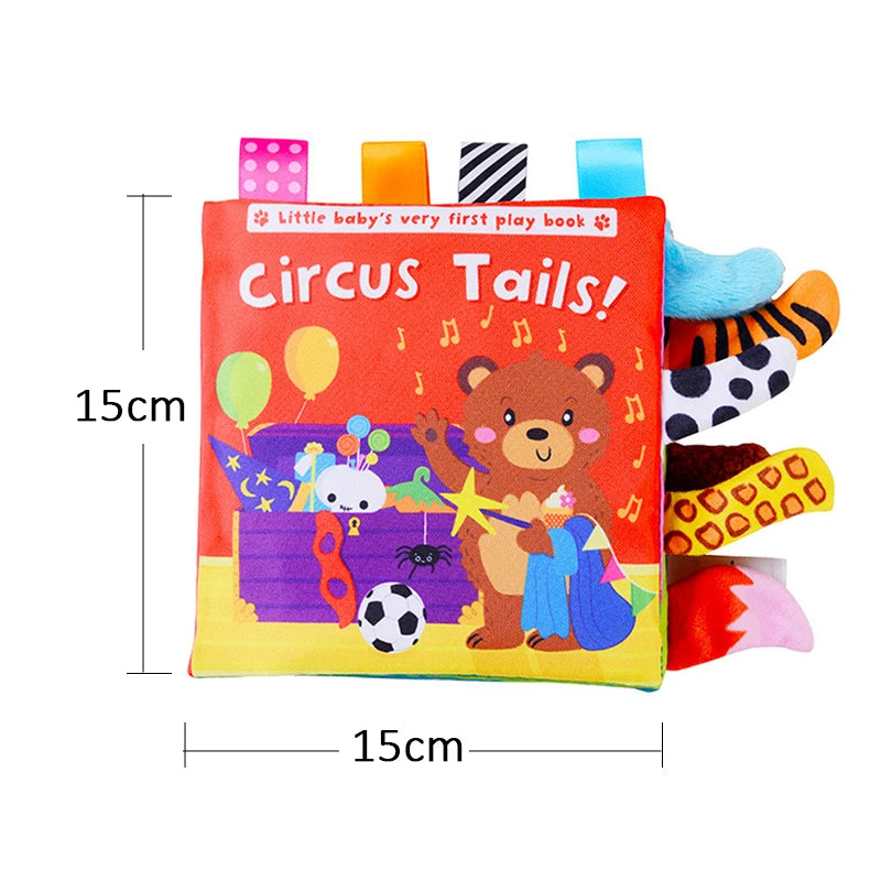 Soft Baby Sensory Cloth Book — 3D Touch & Feel for Ages 0-12 Months