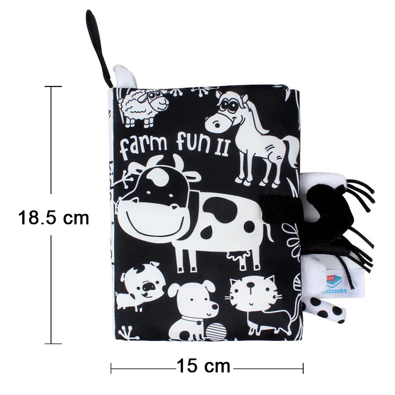 Soft Baby Sensory Cloth Book — 3D Touch & Feel for Ages 0-12 Months